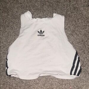 Adidas women’s White crop Tank Top